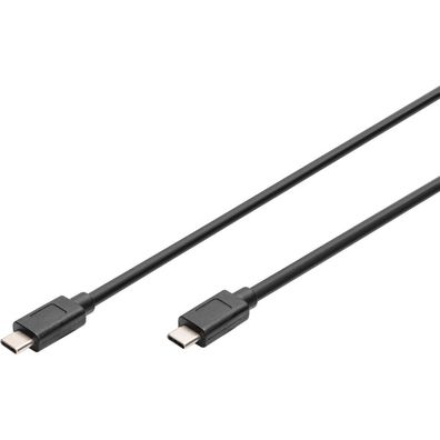 Digitus USB Type-C Gen2 Anschlusskabel, Type-C to C, 1m, sw