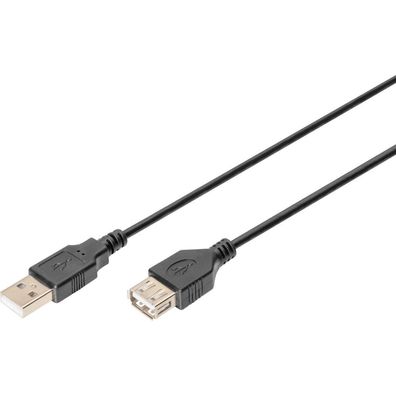 Digitus Verlängerungskabel USB2.0->A St/Bu 3,0m schwarz