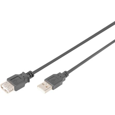 Digitus USB 2.0 Verlängerungskabel, 1,8m, schwarz