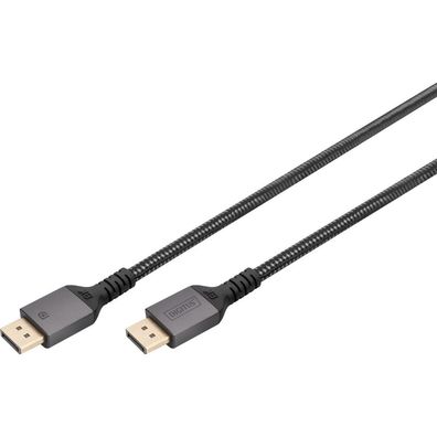 Digitus DisplayPort Anschlusskabel 1m Aluminium schwarz