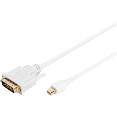 Digitus Adapterkabel mini-DisplayPort > DVI-D (weiß, 2 Meter)
