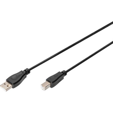 Digitus USB 2.0 Anschlusskabel Typ A -B, St/St, 1.0m, sw