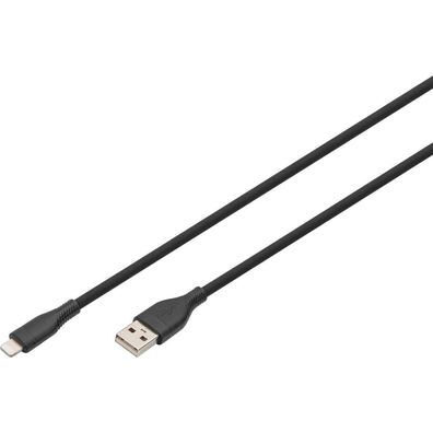 Digitus USB 2.0 Anschlusskabel Typ A-Lightning Silikon 1m, S