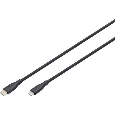 Digitus USB 2.0 Anschlusskabel Typ C-Lightning Silikon 1m, S