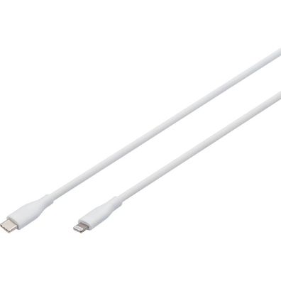 Digitus USB 2.0 Anschlusskabel Typ C-Lightning Silikon 1m, W