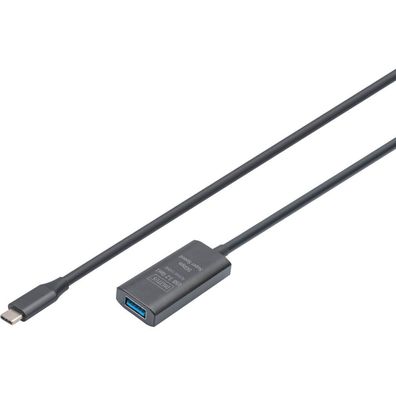 Digitus Verlängerungskabel USB-C-> USB-A St./Bu. 5G, 5,00m