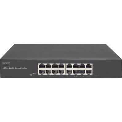 Digitus Switch 16-Port Gigabit, 19" unmanaged, schwarz