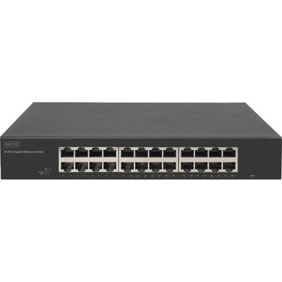 Digitus Switch 24-Port Gigabit, 19" unmanaged, schwarz