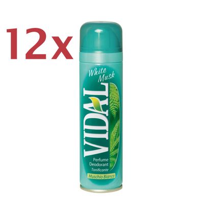 VIDAL white musk Weißer Moschus deo 12x 150 ml