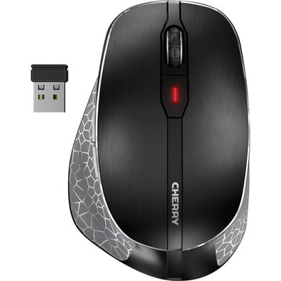 CHERRY MW 8C ERGO Maus kabellos schwarz, silber