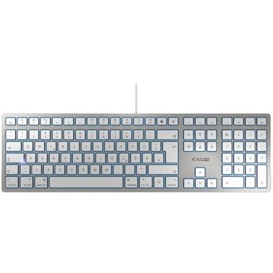 Cherry CHERRY KC6000C SLIM FOR MAC Tastatur Wired DE weiß silber