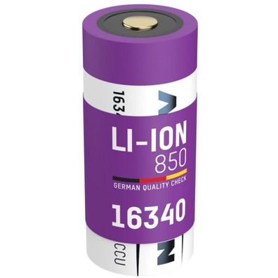 Li-Ion Akku 16340 850mAh mit Ladebuchse