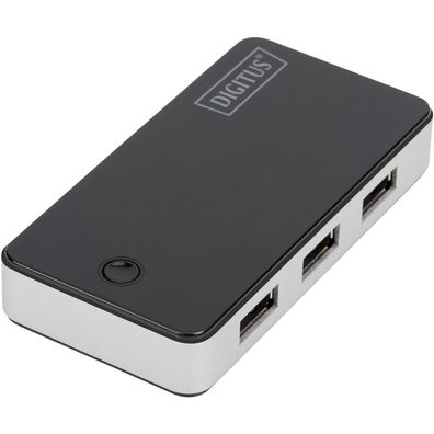 Digitus USB-Hub 4-Port 3.0->4xA3.0 m. Netzteil schwarz