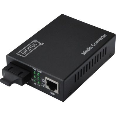 Gigabit Medienkonverter RJ-45 auf SC-Duplex (schwarz)