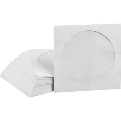 MediaRange MediaRange CD Papierhüllen 100pcs, elbstklebend mit Fenster