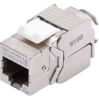 Keystone-Modul Cat.6a (silber/weiß, geschirmt, 24 Stück)