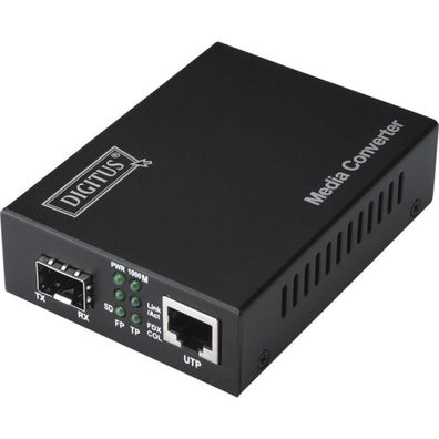 Gigabit Medienkonverter RJ-45 auf SFP (schwarz)