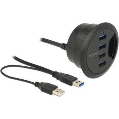 Delock DELOCK USB-HUB 4-Port USB3.0 Tischeinbau