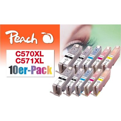 Peach Peach Patrone Canon PGI-570XL/CLI-571XL Multi-10-Pack komp