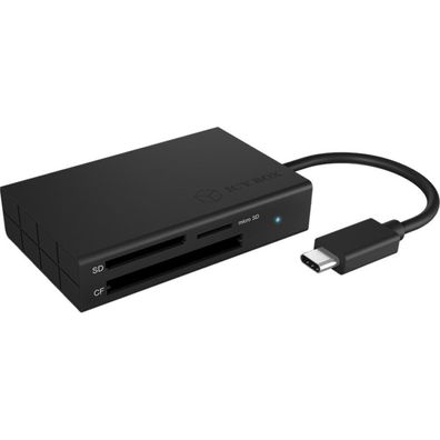 Icy Box Adapter IcyBox ext. Kartenleser USB TypeC -> SD/microSD/CF retail