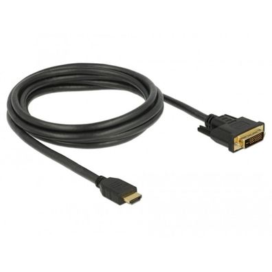 Delock DELOCK Kabel HDMI > DVI 24 + 1 bidirektional 2.00m schwarz