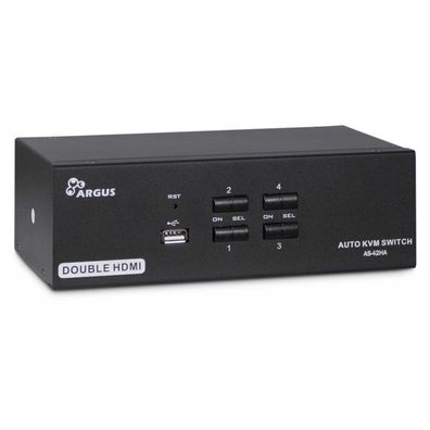 Inter-Tech Inter-Tech KVM Switch AS-42HA HDMI, 4 Port, Metall