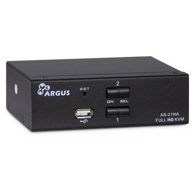 Inter-Tech KVM Switch AS-21HA HDMI, 2 Port, Metall