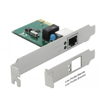 Delock DELOCK Gigabit LAN 1x RJ45 + Low Profile Delock