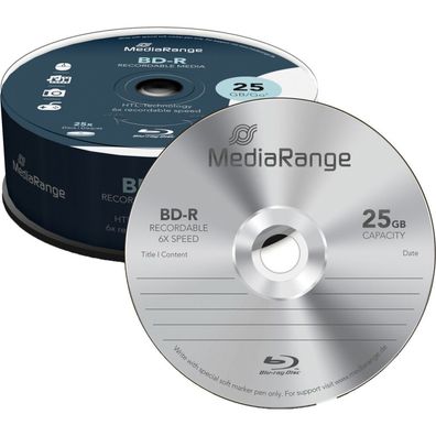 MediaRange MediaRange BD-R 25GB 6x 25pcs Cakebox