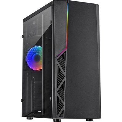 Inter-Tech Gaming-Gehäuse B-02 120mm RGB-Lüfter, ED-Streifen retail