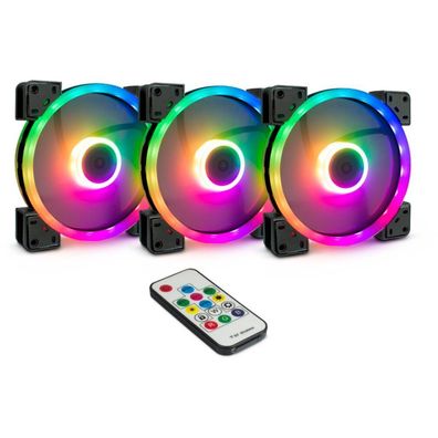 Inter-Tech Inter-Tech Lüfter 140 * 140 * 25 ARGUS RGB-FAN SET RS-14 retail