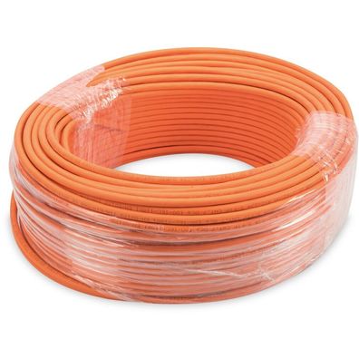 Professional Cat7 S/FTP Verlegekabel simplex (orange, 100 Meter Rolle)