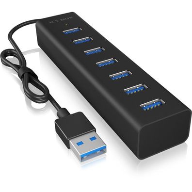 Icy Box Hub IcyBox 7-Port IB-HUB1700-U3 USB 3.0 Type-A Ports