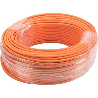 Professional Cat7 S/FTP Verlegekabel simplex (orange, 50 Meter Rolle)