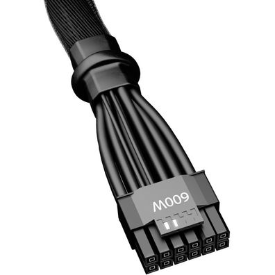 12VHPWR PCIe Adapter Kabel (schwarz, 0,6 Meter)