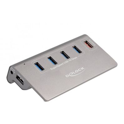 Delock DELOCK USB 10 Gbps Hubmit 4USB Typ-A Ports+1 Schnellladeport