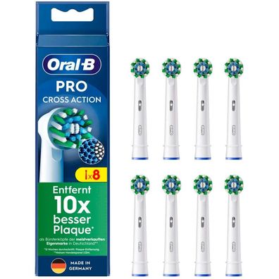Oral-B Pro Cross Action Aufsteckbürsten 8er-Pack (weiß)