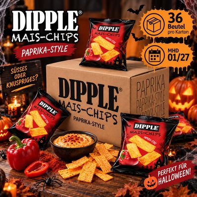 36 Beutel Maischips Paprika Dipple 20g 720g knusprig Karton