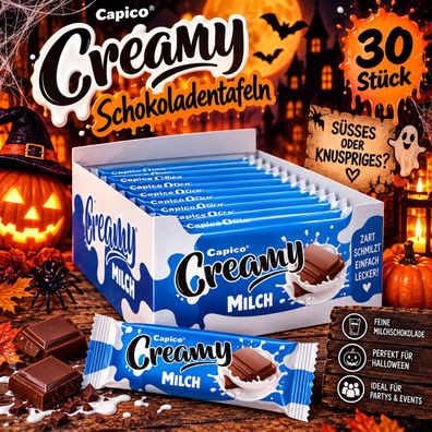 30 Schokoladentafeln Capico Creamy Milch 90g Großpackung 2,7kg