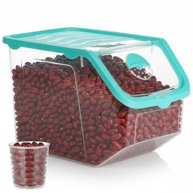 Gemüse- und Obstbehälter mit Deckel, transparent, 12 l