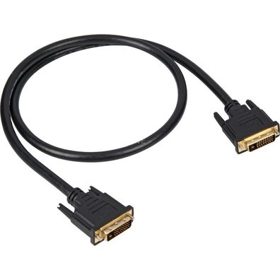Kabel DVI-D > DVI-D (24 + 1) (schwarz, 1 Meter, Dual Link, 24 + 1)