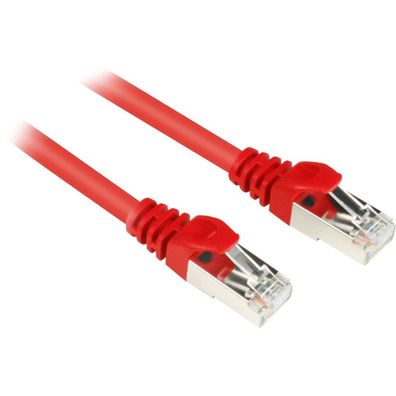 Sharkoon Sharkoon Kabel RJ45 CAT.6 SFTP 1,5m rot