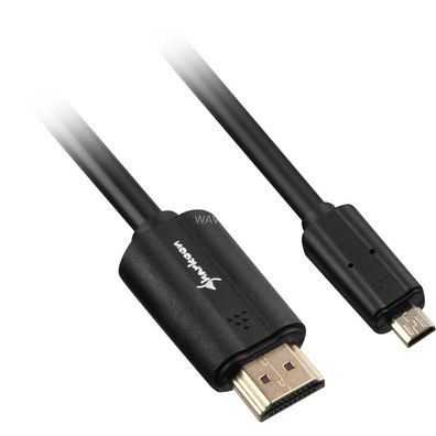 Kabel HDMI Stecker > micro HDMI Stecker (schwarz, 1,5 Meter, HDMI 2.0 4K)
