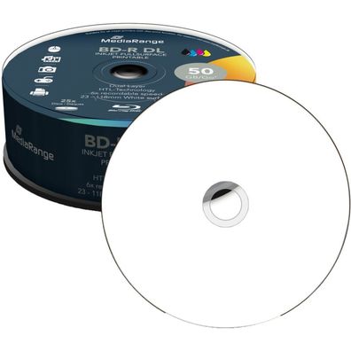 MediaRange MediaRange BD-R Dual Layer 50GB 6x voll bedruckbar 25erCakeB
