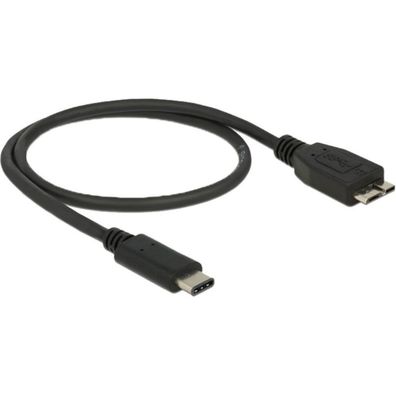 Delock DELOCK USB3.1 Kabel C -> micro B St/Bu 0.50m schwarz