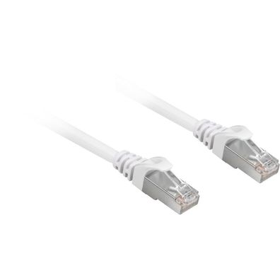 Patchkabel RJ45 Cat.6a SFTP (weiß, 25 cm, LSOH (Halogenfrei))