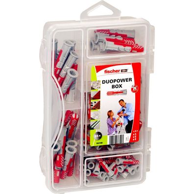 fischer DuoPower-Box mini , Dübel (hellgrau/rot, 85-teilig)
