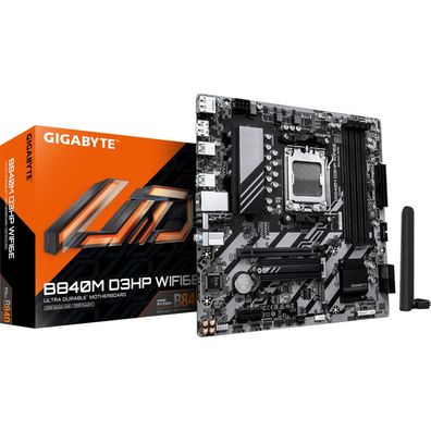 Gigabyte B840M D3HP WiFi6E, (B840, M5, ATX, DR5)