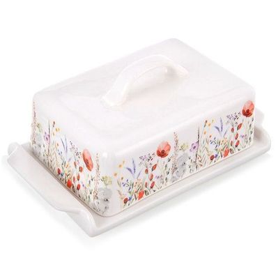 MAKI Butterdose aus weißem Porzellan