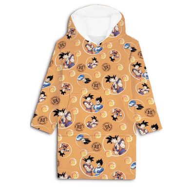 Dragon Ball Z Sweat Poncho – Coral Fleece Kuschelponcho Kinder
